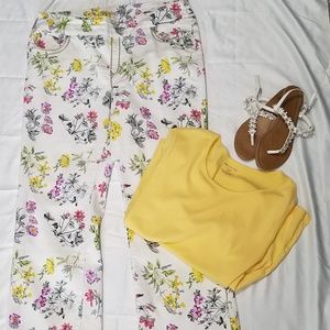 Blueberry Denim Floral Jeans